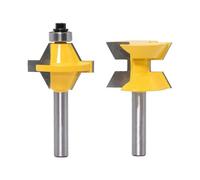 2Pcs Router Bit Set 8mm Shank 120 Degree Woodworking Milling Cutter Woodworking Groove Cutter Chisel Tool