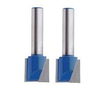 2Pcs Router Grabado CNC Carpintería V Ranura Limpieza Inferior Bit 8x17mm