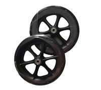 2pcs Ruedas para Andador de Silla de Ruedas reemplazo Antideslizante Rueda Delantera Resistente al Desgaste de Ruedas universales para Silla de Ruedas neumático sólido Negro