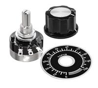 2pcs RV24YN20S B504 500 K Ohm Carbon Film potenciómetro single-turn potenciómetro + 2pcs A03 Knob + 2pcs diales