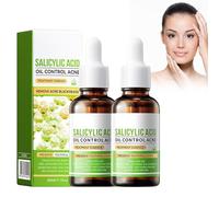 2PCS Salicylic Acid Face Serum, Suero de niacinamida, Exfoliante Liquido Sérum para las Imperfecciones y los poros, Exfolia la Superficie de la Piel y Reduce las Líneas Finas, 30ml