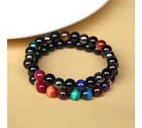 2pcs/set Men Bracelets Beads Natural Stone Black Onyx & Tiger Eye & Hematite Stone Bracelets for Women Men Magnetic Bracelet-14_21cm