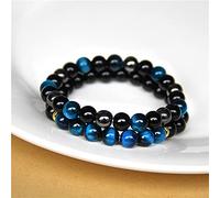 2pcs/set Men Bracelets Beads Natural Stone Black Onyx & Tiger Eye & Hematite Stone Bracelets for Women Men Magnetic Bracelet-9_17cm