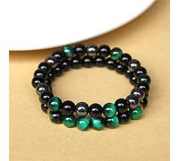 2pcs/set Men Bracelets Beads Natural Stone Black Onyx & Tiger Eye & Hematite Stone Bracelets for Women Men Magnetic Bracelet-13_21cm