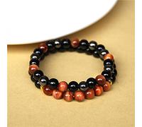 2pcs/set Men Bracelets Beads Natural Stone Black Onyx & Tiger Eye & Hematite Stone Bracelets for Women Men Magnetic Bracelet-11_23cm