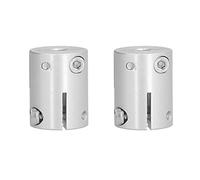 2Pcs Shaft Couplers 6mm to 6mm Bore | Aluminum Alloy High Load Couplings for CNC / 3D Printers/Robotics | 6007-1006 - 1006 Model with Double Bolt Clamping