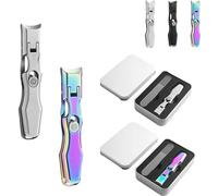 2PCS Sherum Nail Clipper, Nail Clippers, Satismoon Nail Clipper, Comfort Clip Nail Clipper, Large Opening Nail Clippers, Portable Ultra Sharp Nail Clipper, Nail Clippers for Thick Nails (01)