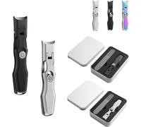 2PCS Sherum Nail Clipper, Nail Clippers, Satismoon Nail Clipper, Comfort Clip Nail Clipper, Large Opening Nail Clippers, Portable Ultra Sharp Nail Clipper, Nail Clippers for Thick Nails (02)