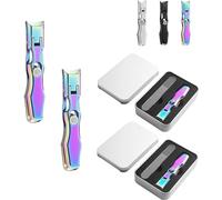 2PCS Sherum Nail Clipper, Nail Clippers, Satismoon Nail Clipper, Comfort Clip Nail Clipper, Large Opening Nail Clippers, Portable Ultra Sharp Nail Clipper, Nail Clippers for Thick Nails (05)