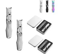 2PCS Sherum Nail Clipper, Nail Clippers, Satismoon Nail Clipper, Comfort Clip Nail Clipper, Large Opening Nail Clippers, Portable Ultra Sharp Nail Clipper, Nail Clippers for Thick Nails (06)
