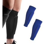 2PCS Shin Guards with Compression Sleeves, Honeycomb Pads - Lightweight Leg Protective Gear for Soccer, Football, Baseball, Boxing - Fit for Youth, Adult & Kids (XL,D)