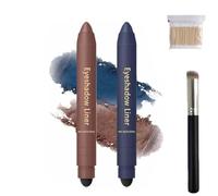 2Pcs Shinalify Eyeshadow, 2-In-1 Eyeliner & Eyeshadow, Long-Lasting Smudge-Proof Wear,Smooth & Easy Color,Eye Shadow Stick Makeup, Smokey Eyes In 3 Minutes (F-606, SIZE)