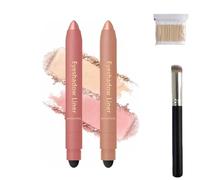 2Pcs Shinalify Eyeshadow, 2-In-1 Eyeliner & Eyeshadow, Long-Lasting Smudge-Proof Wear,Smooth & Easy Color,Eye Shadow Stick Makeup, Smokey Eyes In 3 Minutes (B-202, SIZE)
