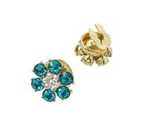 2pcs Shirt Decoration Buttons Sparkling Crystal Clip Suitable For Dress Accessories para manualidades, bodas(Light blue)