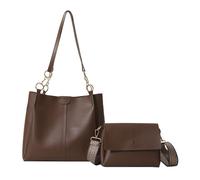 2Pcs Sleek Anti-Theft Crossbody Purse Blocking Multiple Pockets Comfortable Strap For City Exploration Or Shopping Retro PU Bag For Women