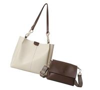 2Pcs Sleek Anti-Theft Crossbody Purse Blocking Multiple Pockets Comfortable Strap For City Exploration Or Shopping Retro PU Bag For Women