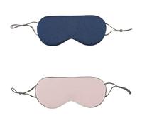2pcs Sleeping Eye Mask Ice Silk Warm and Cool Adjustable Travel Light Blocking Breathable(Color5 1PCS)