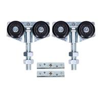 2Pcs Sliding Door Hanging Wheel Suspension Pulley Roller, Glass Door Hardware Accessory, Double - Wheel Design for Smooth Operation, High - Hardness Iron Material with Re