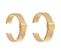 2PCS Smartwatch Correa de Metal 10MM 12MM 14MM 16MM 17MM 18MM 19MM 20MM 21MM 22MM Correa Milanese Mesh de Liberación Rápida Longitud Ajustable(Color:Gold,Size:17MM)