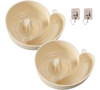 2pcs Snail Drain Basket, Rotating Fruit Vegetable Washer with Strainer, Portable Kitchen Cleaning Device (White)