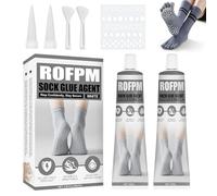 2PCS Sock Stop Antideslizante, Líquido Sock Stopper, Pegamento Antideslizante para Calcetines, Sock Stop para Calcetines de Lana lara Calcetines, Guantes, Alfombras, Lavable - Transparente