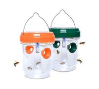 2pcs Solar Bee Traps for Outside, Wasp Trap Outdoor, Yellow Jacket Killer, Bee Catcher for Hornets, Flying Insects