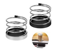 2Pcs Soporte de Bebidas de Coche, Posavasos para Coche Ajustable Universal, Soporte de Tazas de Acero Inoxidable para Móviles Tarjetas Cigarrillo