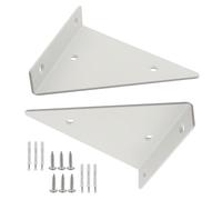 2pcs Soportes Para Estantes,Soportes De Estanterias Metálicos Ocultos,Soporte De Estantes Flotantes,Escuadras Baldas Triangular en Pared,Para Diy/decoración/fijación Muebles,white-23x17cm/9.1 * 6.7in