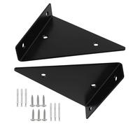 2pcs Soportes Para Estantes,Soportes De Estanterias Metálicos Ocultos,Soporte De Estantes Flotantes,Escuadras Baldas Triangular en Pared,Para Diy/decoración/fijación Muebles,black-8x10cm/3.1 * 3.9in