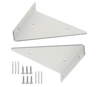 2pcs Soportes Para Estantes,Soportes De Estanterias Metálicos Ocultos,Soporte De Estantes Flotantes,Escuadras Baldas Triangular en Pared,Para Diy/decoración/fijación Muebles,white-14x13cm/5.5 * 5.1in