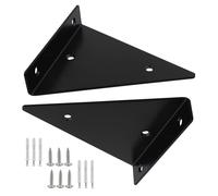 2pcs Soportes Para Estantes,Soportes De Estanterias Metálicos Ocultos,Soporte De Estantes Flotantes,Escuadras Baldas Triangular en Pared,Para Diy/decoración/fijación Muebles,black-17x13cm/6.7 * 5.1in