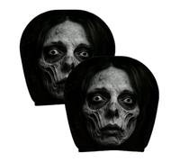 2pcs Spooky Car Seat Headrest Cover, Ghost Face Headrest Covers, Halloween