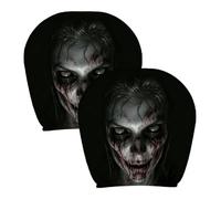 2pcs Spooky Car Seat Headrest Cover, Ghost Face Headrest Covers, Halloween