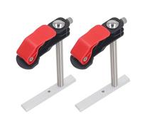 2Pcs Stainless Steel Hold Down Clamp | Quick Release Bench Dog Clamp for Woodworking | Secure Grip for Drilling Tables/Standard Grooves | Weather - Protected & Sturdy