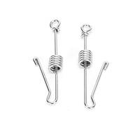 2PCS Stainless Steel Parrot Leg Bands | Secure Opening Foot Rings for Training/Outdoor Flying | S M L XL & Double Loop Sizes | Sturdy Bird Leg Buckles (L(330 X 184mm / 12.99 X 7.24in))