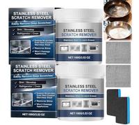 2Pcs Stainless Steel Scratch Remover Kit,3-Step Metal Repair And Polishing Paste,Multi-Purpose Stainless Steel Scratch Remover Paste,Lasting Protection,For Kitchen Sink, Oven, & Fridge.