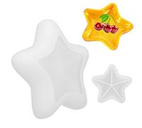 2PCS Starfish Tray Silicone Mold, Candle Holder Jewelry Plate Mold Trinkets Container Storage Dish Mould for Concrete Creative Art Craft