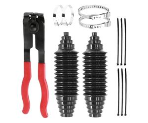 2PCS Steering Rack Boot Dust Covers Silicone Tie Rod Gaiter Universal Car | 2PCS Steering Rack Boots Feature A Silicone Dustproof Cover Design For Steering Gear And Tie Rod Protection On Most Cars
