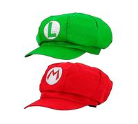 2pcs Super Mario Luigi Hat-kids Clothing-suitable for Carnival And Cosplay 52-54 Cm G