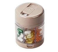 2pcs Tablettenbox 7 días tabletten organizer 7 Grandes Compartimentos Pastillero Viaje Diario Pastillero para viajes con función de corte de medicamentos, para vitaminas, tabletas, cápsulas, aceite de