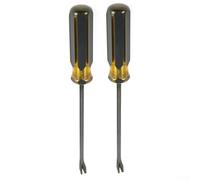 2PCS Tack Nail Pin Remover Grapas Levantador con Mango, Acero al Cromo Vanadio Palanca Herramienta para Uso en Tapicería