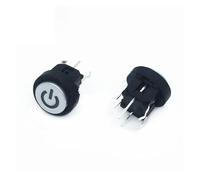 2pcs Tap the light switch with lamp 6 * 6 * 8.4 press the round head red with cap power symbol