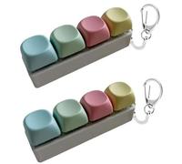 2PCS Teclado Antiestres con Luz, Clickeez Keyboard Fidget Toys, Teclado clic1 Keez Bizak para Niños Adolescentes Adultos Estudiantes