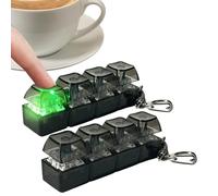 2pcs Teclado Fidget Clicker Con Luces - Teclado Fidgets Toys, Juguete AntiestrésTeclado Iluminado TecladoFidget Toys, Juguete Antiestrés ConTeclados Clics Llavero Con Teclados An-tiestrés De 4 Botones
