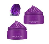 2pcs Temporary Hair Color Wax, One-Time Temporary Modeling Colour Hair Dye Wax, Easy Washable Instant Hair Dye, Temporary Hair Color for Man, Woman, Party or Cosplay (Purple)
