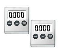 2PCS Temporizador Reloj Despertador Digital Mini Temporizador de Cocina para Cocina electrodoméstico 24 Horas Reloj Cuenta Abajo Temporizador 6.5x1.4x7 cm