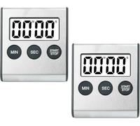 2PCS Temporizador Reloj Despertador Digital Mini Temporizador de Cocina para Cocina electrodoméstico 24 Horas Reloj Cuenta Abajo temporizadors 6.5x1.4x7 cm