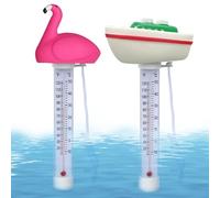 2PCS Termómetro flotante para piscina, Termómetros flotantes para piscina con correa de fijación, termómetro de piscina flotante, termómetro agua flotante para bañeras, piscinas, estanques