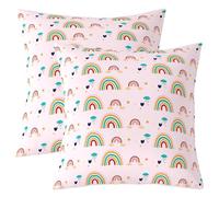 2pcs Throw Pillow Case Arcoíris Rosa Funda De Colchón | Linda Fundas Cojines Suave Fundas de Cojín para Sofá para Dormitorio, Patio, Sillas, 45x45cm
