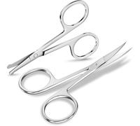 2pcs Tijeras De Manicura, Tijeras Profesionales para Uñas, Tijera Uñas Curva Extra Afiladas, Acero Inoxidable Tijeras para Cutícula, Curvas, Acero Carbono, para Cortar Cutículas, Recortar Cejas, Uñas